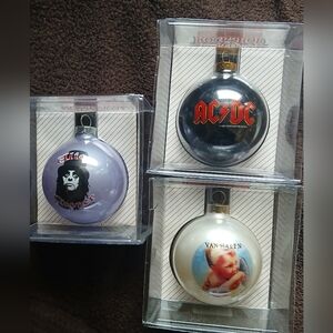 3 Collectable Rock Christmas Ornaments